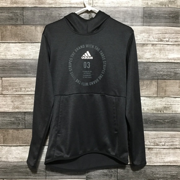 Adidas Climawarm Hoodie Men’s S Black Brand With The Three Stripes Lightweight - Picture 3 of 10